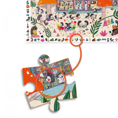 Puzzle observatie Djeco Scoala prietenilor arici [3]