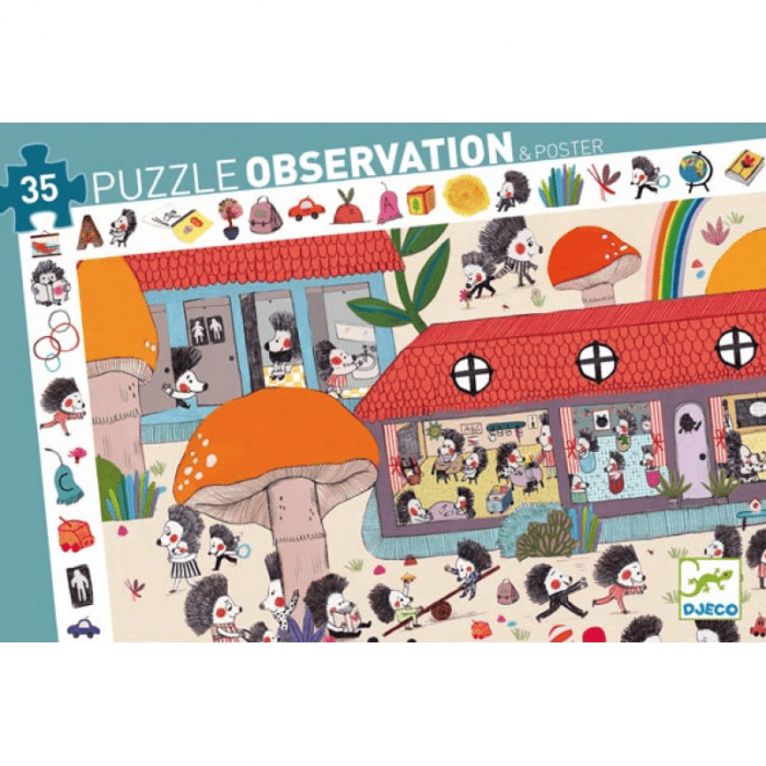 Puzzle observatie Djeco Scoala prietenilor arici [4]