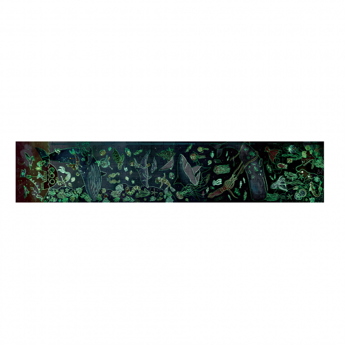 Puzzle pentru copii fotoluminescent Viata acvatica (200 piese, 1.5m) [6]