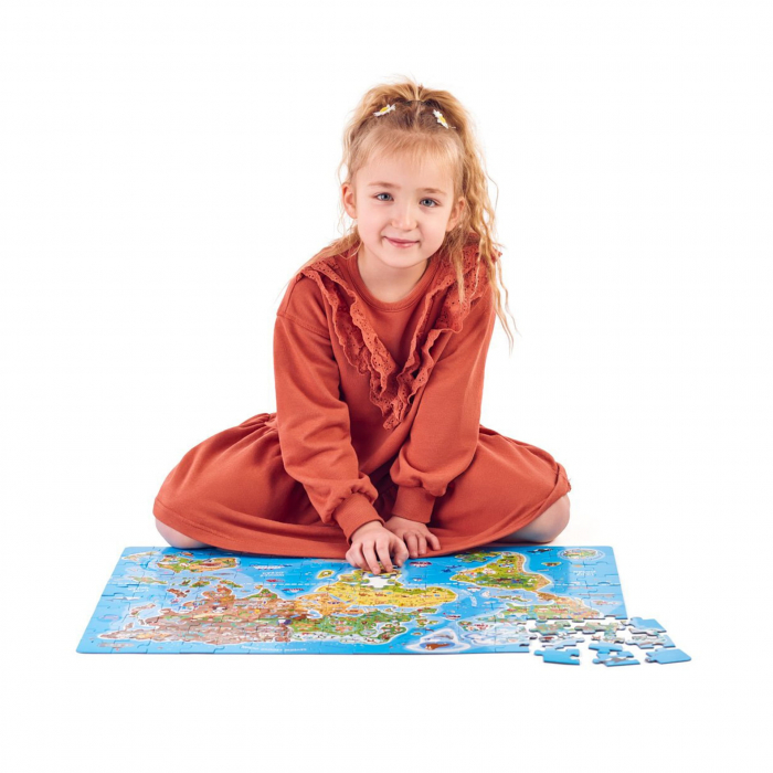 Puzzle pentru copii Harta lumii (160 piese) [3]