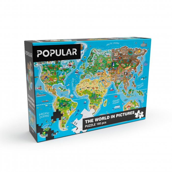 Puzzle pentru copii Harta lumii (160 piese) [2]