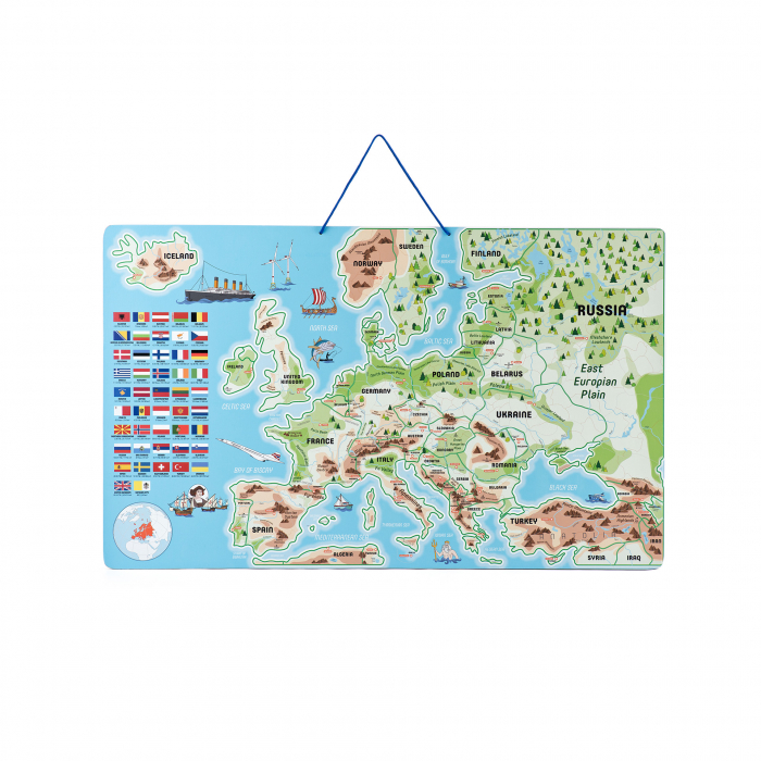 Puzzle si joc 3 in 1 - Harta magnetica a Europei, en [2]