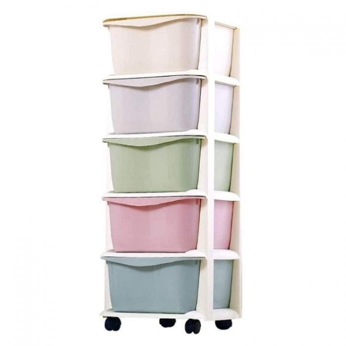 Raft cu 5 compartimente pentru depozitarea diverselor obiecte ModernHome PO10 - Multicolor [1]