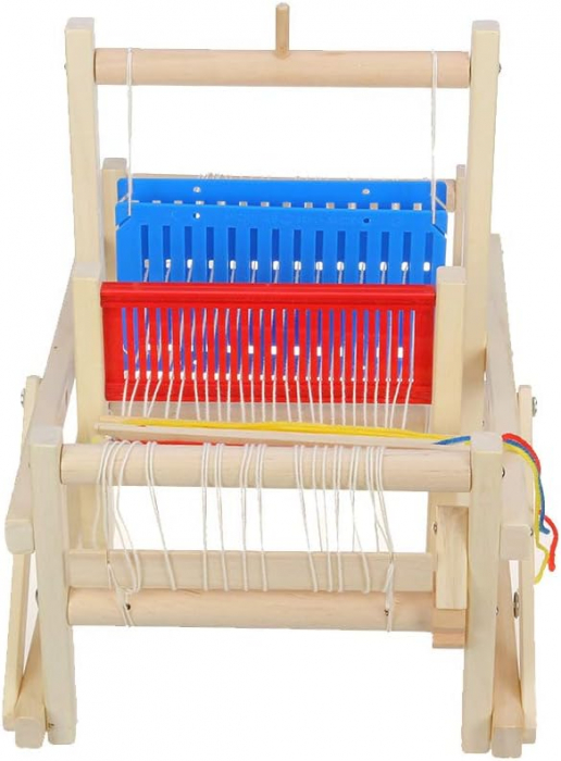 Razboi de tesut din lemn pentru copii, model cu dimensiuni mici [3]