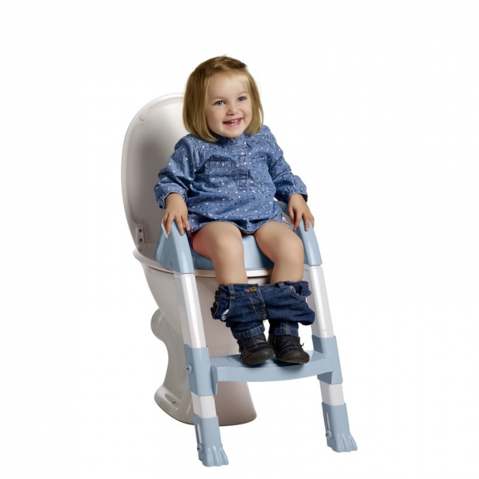 Reductor pentru toaleta cu scarita Kiddyloo Baby blue [4]