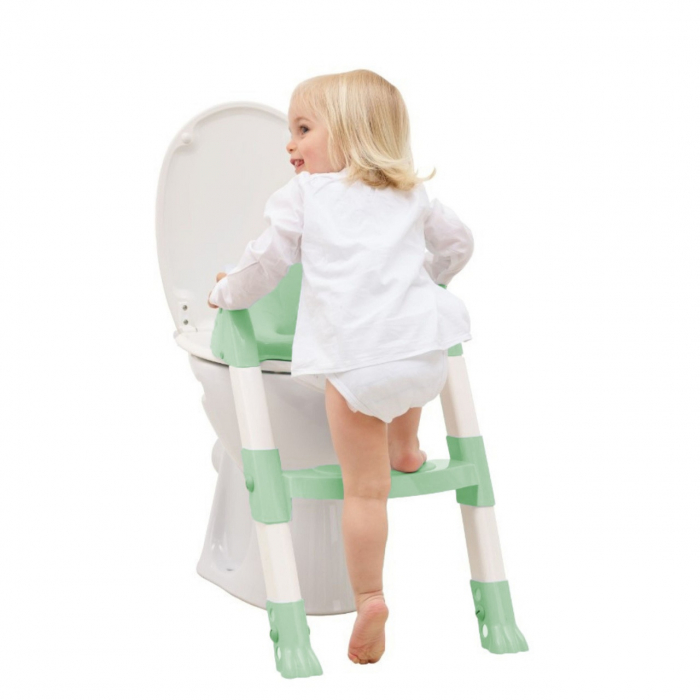 Reductor pentru toaleta cu scarita Kiddyloo Celadon Green [6]