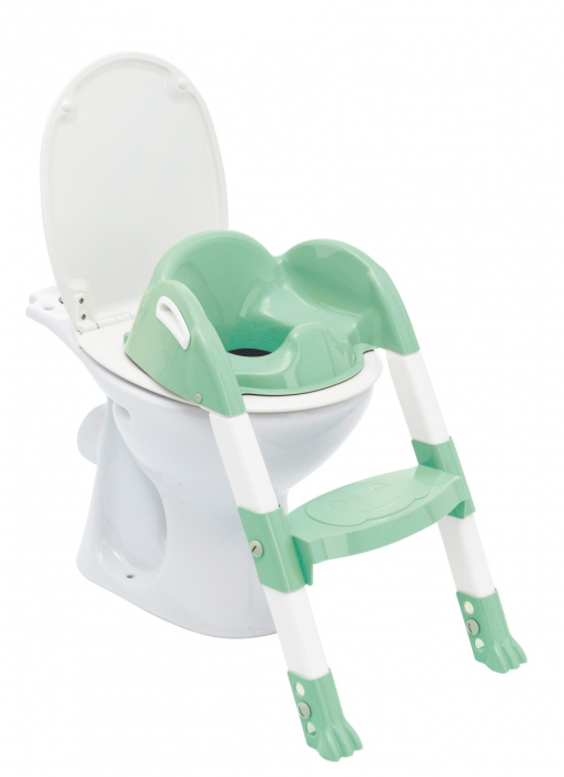 Reductor pentru toaleta cu scarita Kiddyloo Celadon Green [1]
