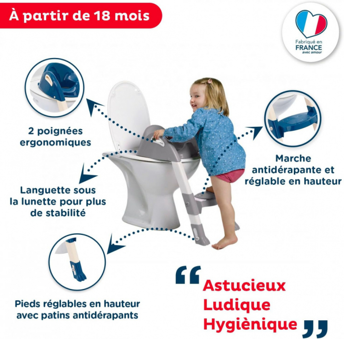 Reductor pentru toaleta cu scarita Kiddyloo OCEAN BLUE [6]