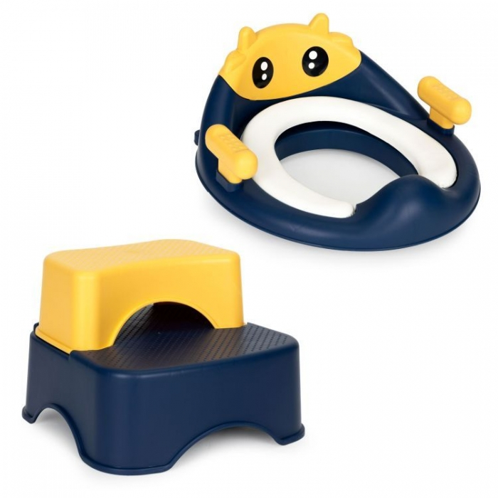 Reductor toaleta cu scara pentru copii Ecotoys HA-P17-18 - Bleumarin [1]