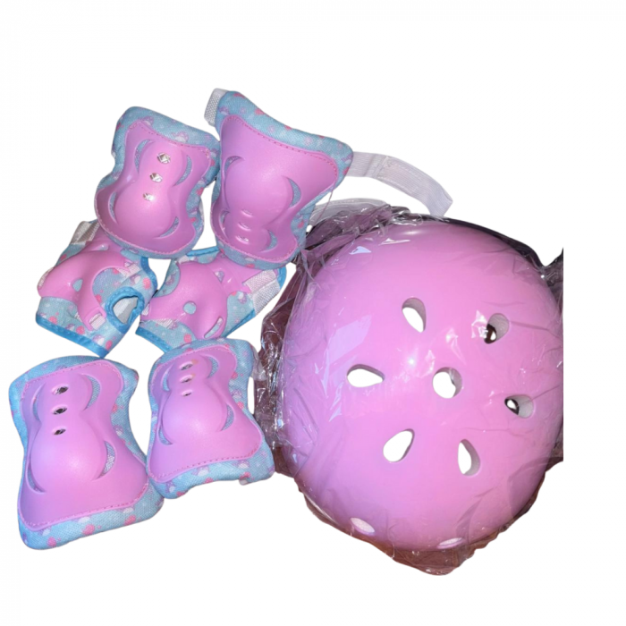 Role Reglabile Marimea 27 - 30, Roti LED, Lumini pe Gheata, Set de Protectie - Roz [4]
