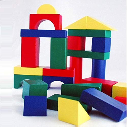 Rucsac cu Cuburi din Lemn pentru Construit, Multicolor [4]