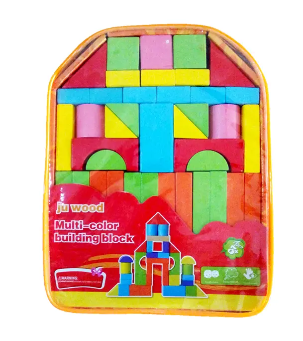 Rucsac cu Cuburi din Lemn pentru Construit, Multicolor [1]