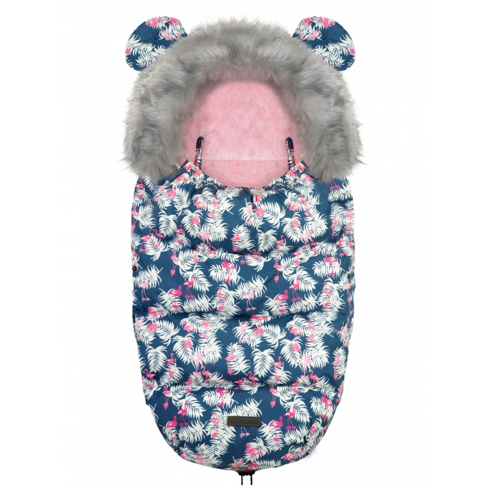 Sac de dormit 95 x 48 cm Ricokids Elmi 720012 - Bleumarin cu flamingo [1]