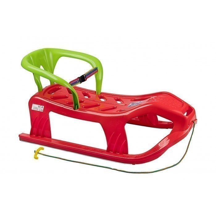 Sanie copii Marmat Snow Star Z cu spatar - Rosu [1]