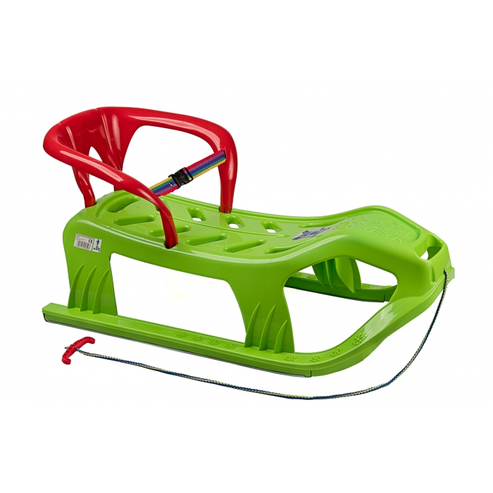 Sanie copii Marmat Snow Star Z cu spatar - Verde [1]