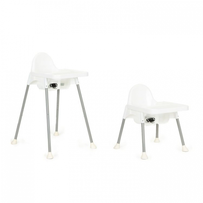Scaun de masa 2 in 1 pentru copii Ecotoys HA-007 - Alb [1]