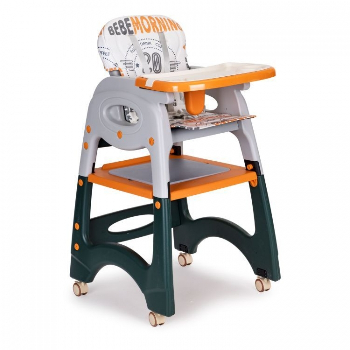 Scaun de masa 2 in 1 pentru copii Ecotoys HA-033 - Portocaliu [1]