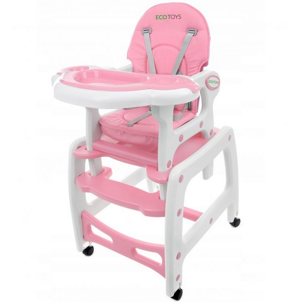 Scaun de masa 3 in 1 Ecotoys HC-223 Roz [1]