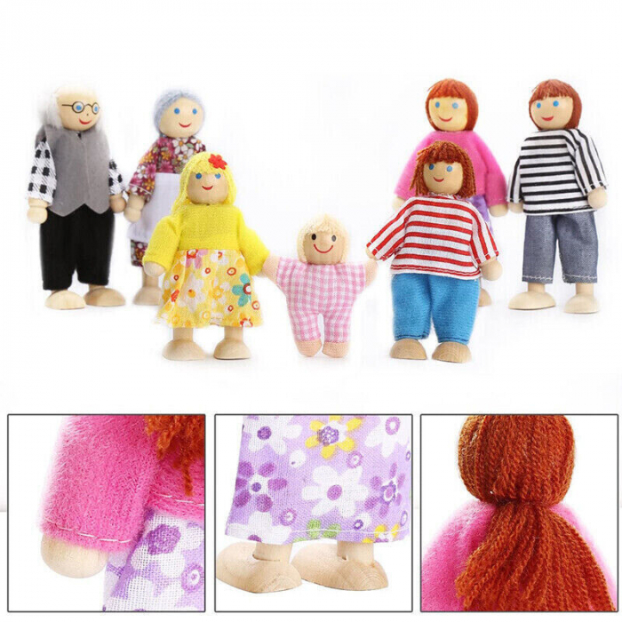 Set 6 figurine din lemn, Familia mea [2]