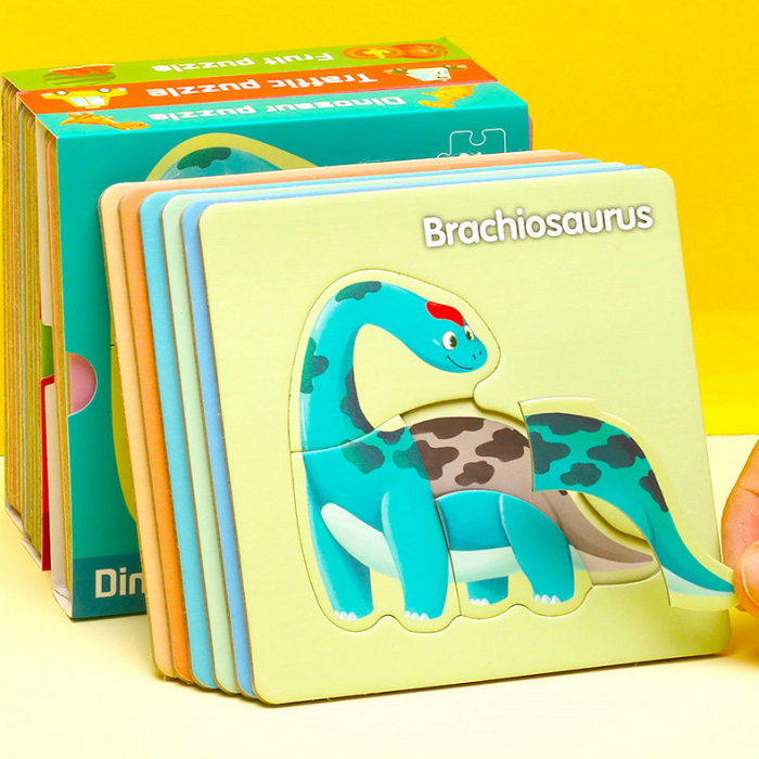 Set 6 puzzle-uri din lemn cu diverse modele [3]