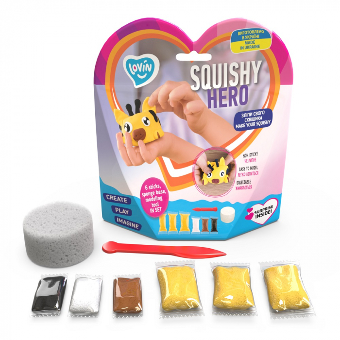 Set Air Clay cu argila usoara pentru modelaj Lovin - 6 culori - Squishy Hero - SquiRaff [3]