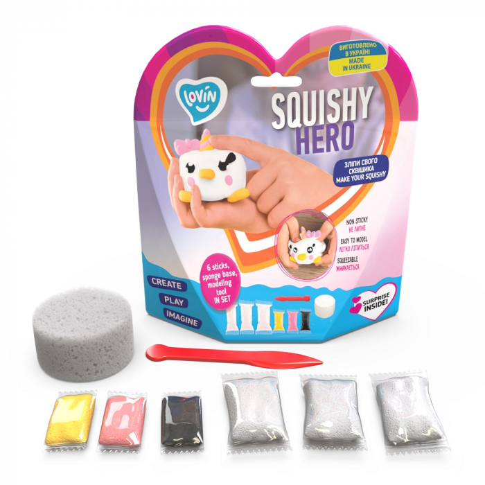 Set Air Clay cu argila usoara pentru modelaj Lovin - 6 culori - Squishy Hero - Teensy-Weensy [3]