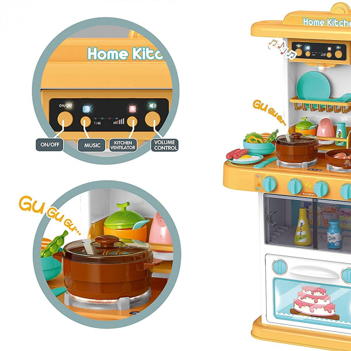 Set Bucatarie Interactiva, Joc de Rol cu Melodii si Lumini, 43 Piese, 72 cm Inaltime [6]