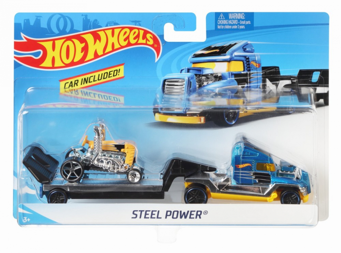 Set Camion Si Masina Sport Hot Wheels Steel Power [1]