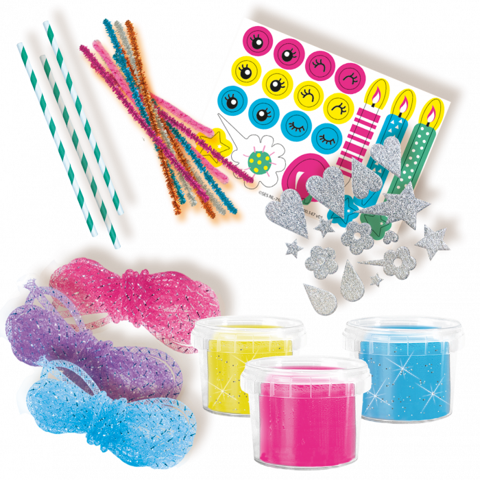 Set copii de creat animale din plastilina cu accesorii si sclipici [2]