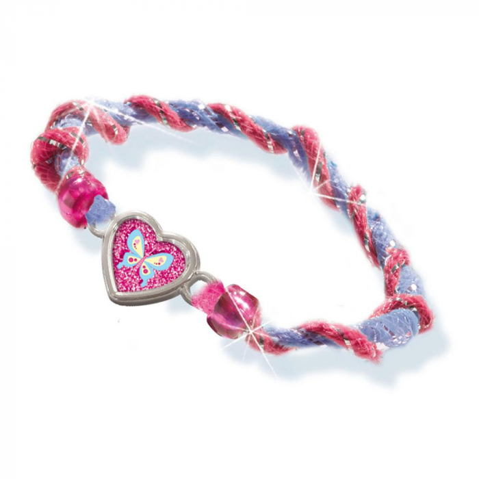 Set creativ pentru copii - Bratari cu margele, sclipici si accesorii decorative [3]