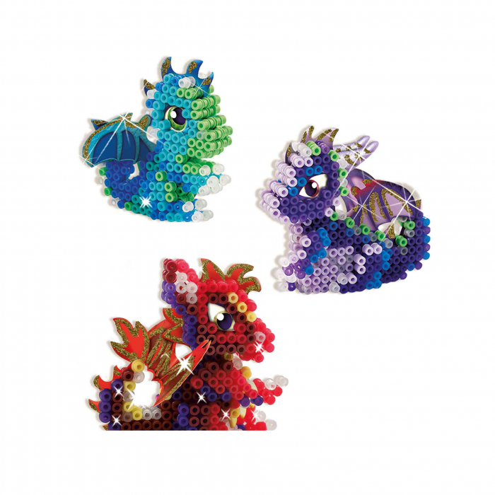 Set creativ Beedz - Margele de calcat Dragoni 3D Glow in the Dark [2]