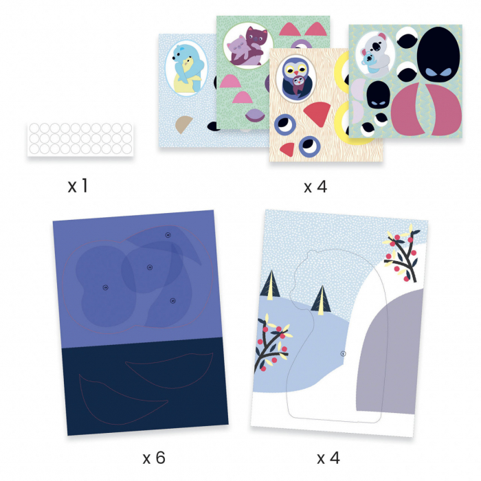 Set creativ colaje Djeco, Imbratisari [3]