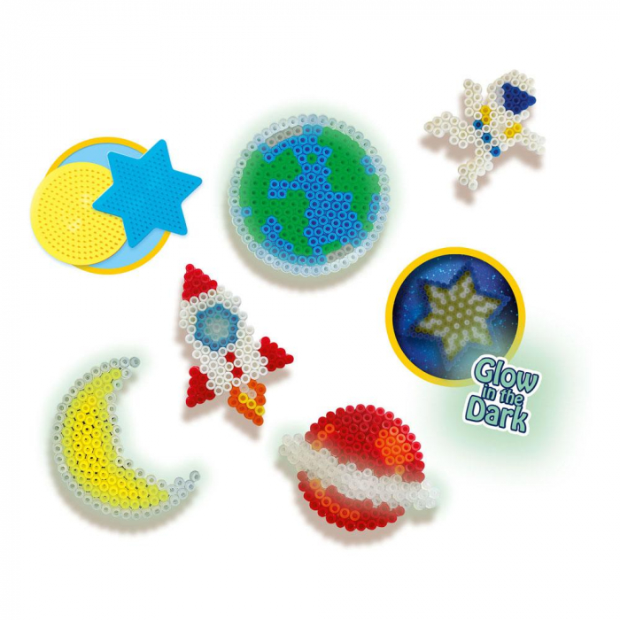 Set creativ copii - Astronomie cu Margele de calcat luminoase [2]