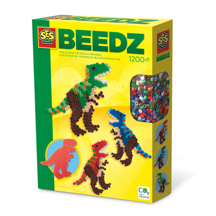 Set creativ copii Beedz - Creare dinozauri cu margele de calcat [1]