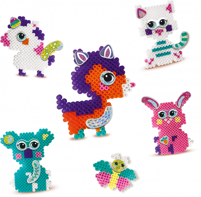 Set creativ copii Beedz – Margele de calcat Funpins animale [2]