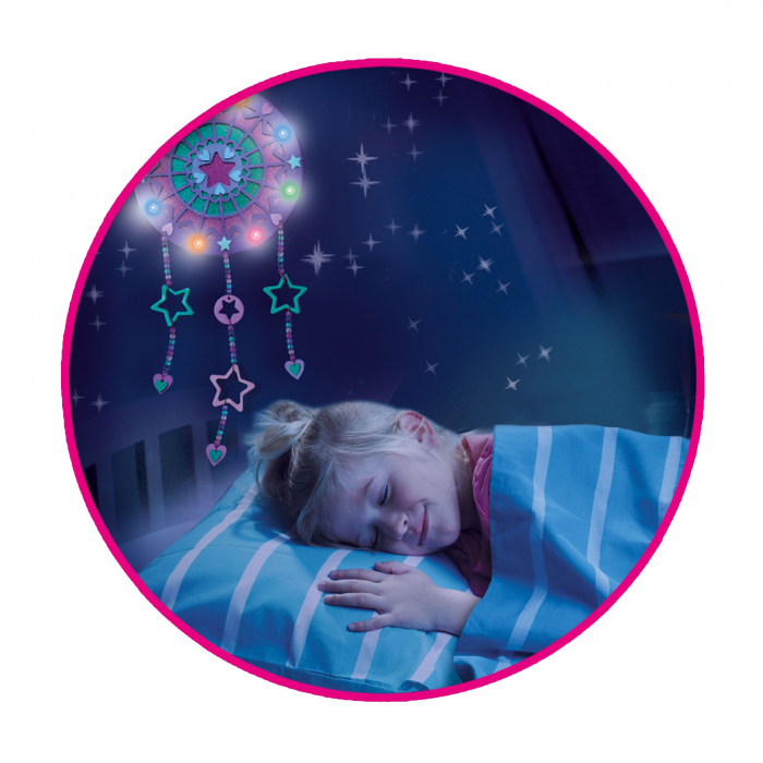 Set creativ copii - Capcana de vise cu ghirlanda luminoasa cu tematica galaxie [3]