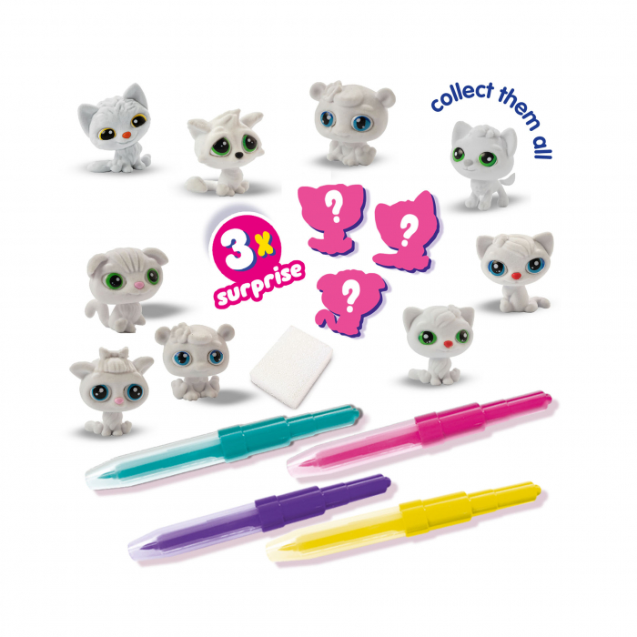 Set creativ copii - Desenez cu aerograf 3 pisici surpriza [2]