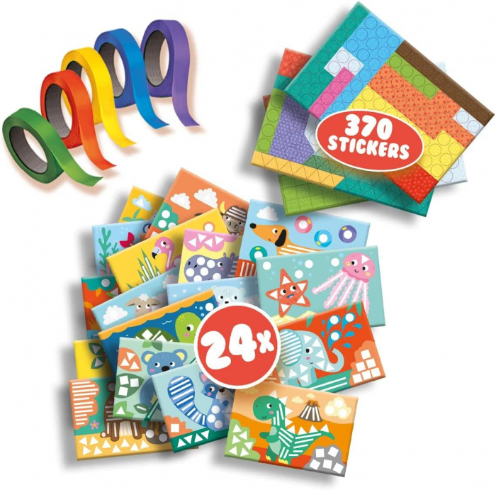 Set creativ copii - Invat sa lipesc si sa recunosc forme [3]