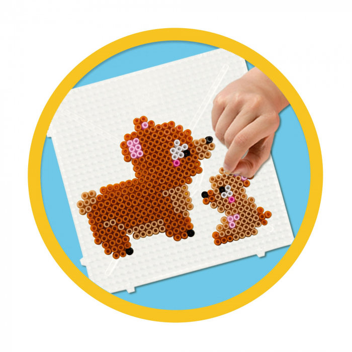 Set creativ copii - Margele de calcat cu Animale Zoo Beedz [3]