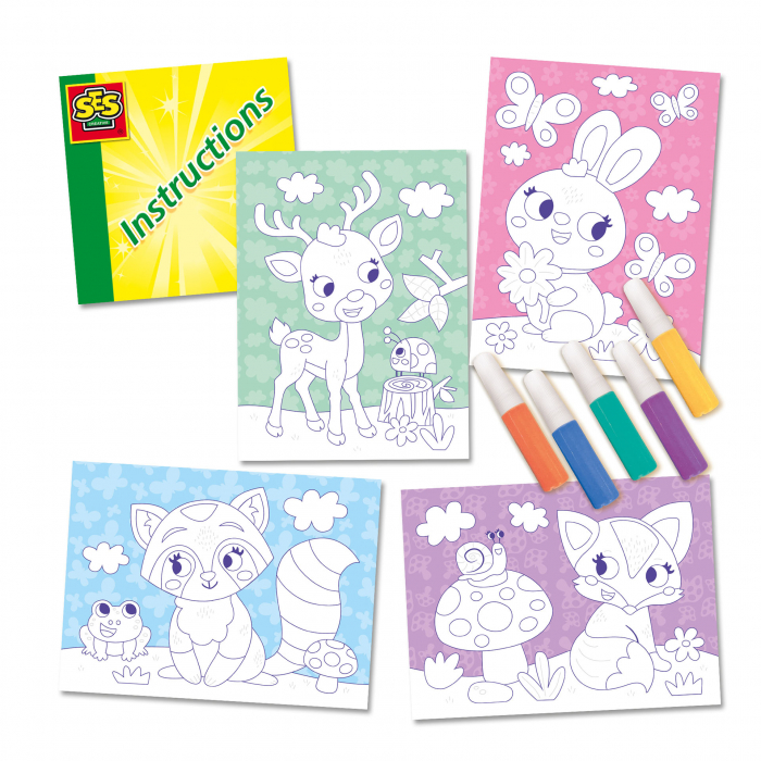 Set creativ de jucarie - Arta cu nisip colorat - Animale din padure [2]