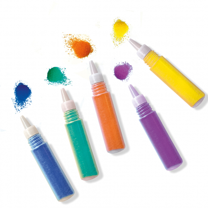 Set creativ de jucarie - Arta cu nisip colorat - Animale din padure [5]