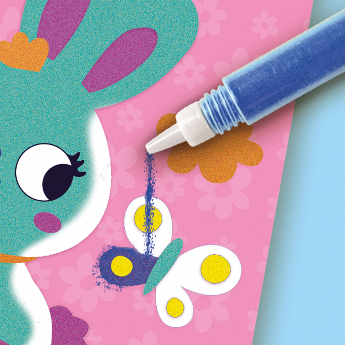 Set creativ de jucarie - Arta cu nisip colorat - Animale din padure [4]