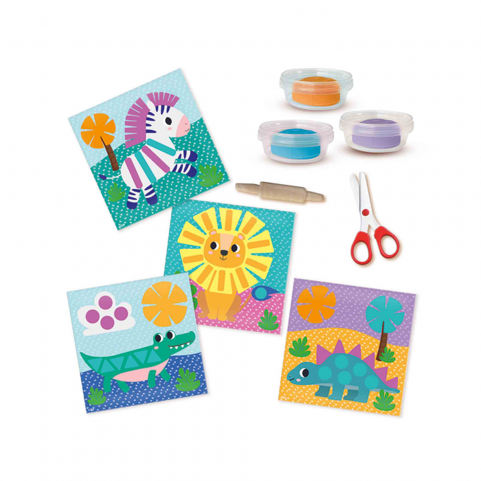 Set creativ - Decupeza si creeaza animale din plastilina [2]