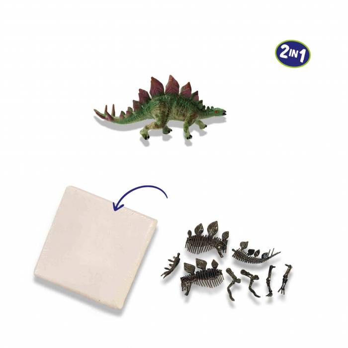 Set creativ Dino si excavarea scheletului 2 in 1 - Stegozaur [4]