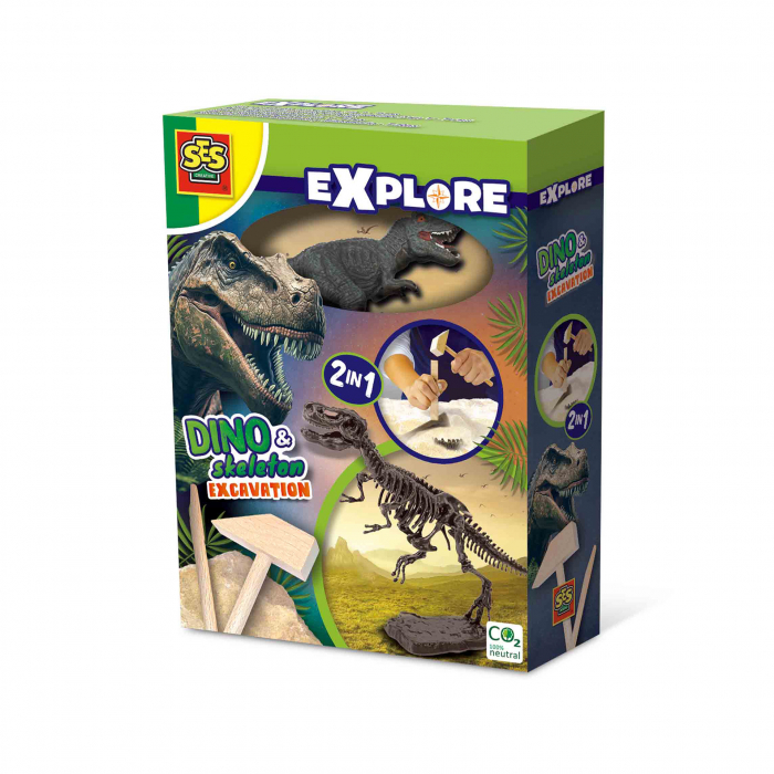Set creativ Dino si excavarea scheletului 2 in 1 - T-rex [1]