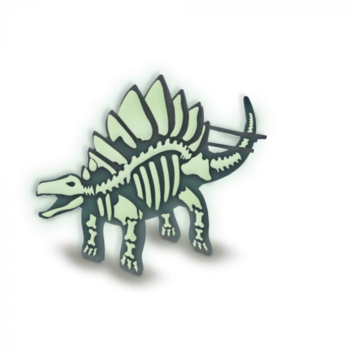 Set pentru copii cu un dinozaur din piese si vopsea fluorescenta [3]