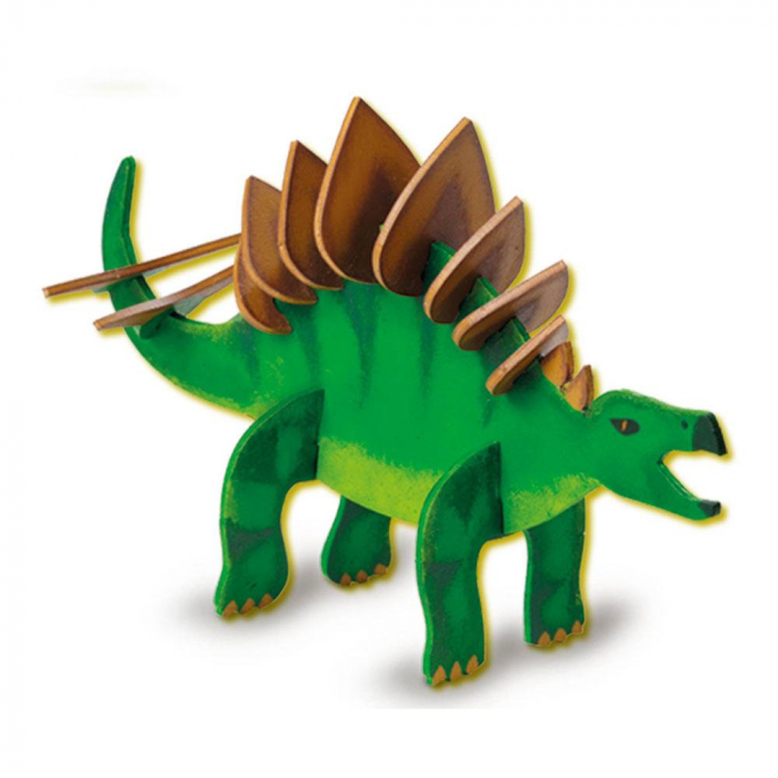 Set pentru copii cu un dinozaur din piese si vopsea fluorescenta [2]