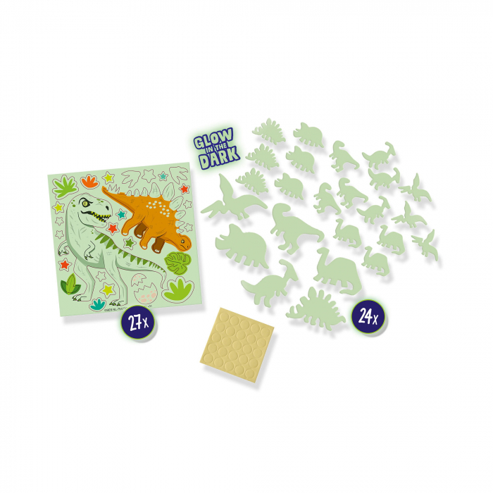 Set autocolante fosforescente cu dinozauri pentru copii [3]