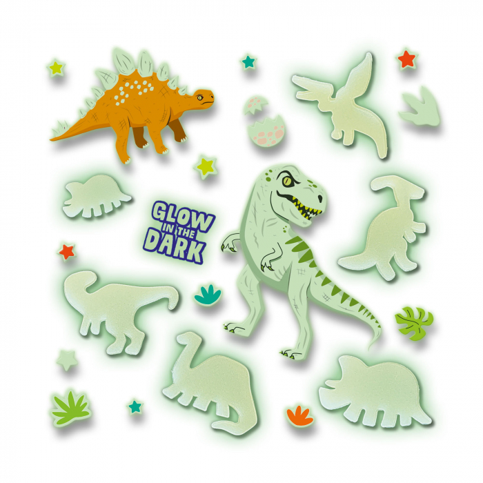 Set autocolante fosforescente cu dinozauri pentru copii [2]