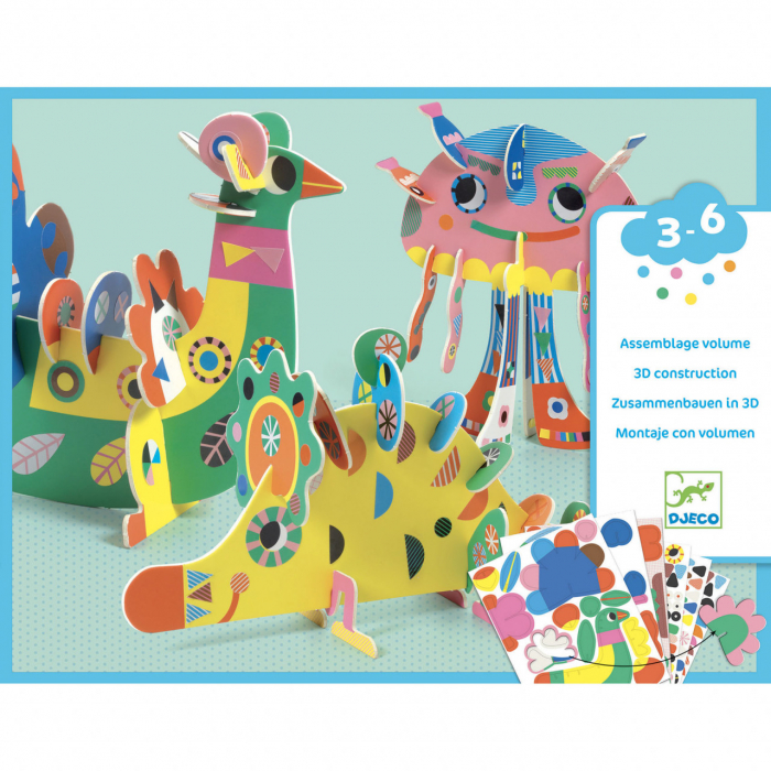 Joc creativ Animale 3D, Djeco [1]